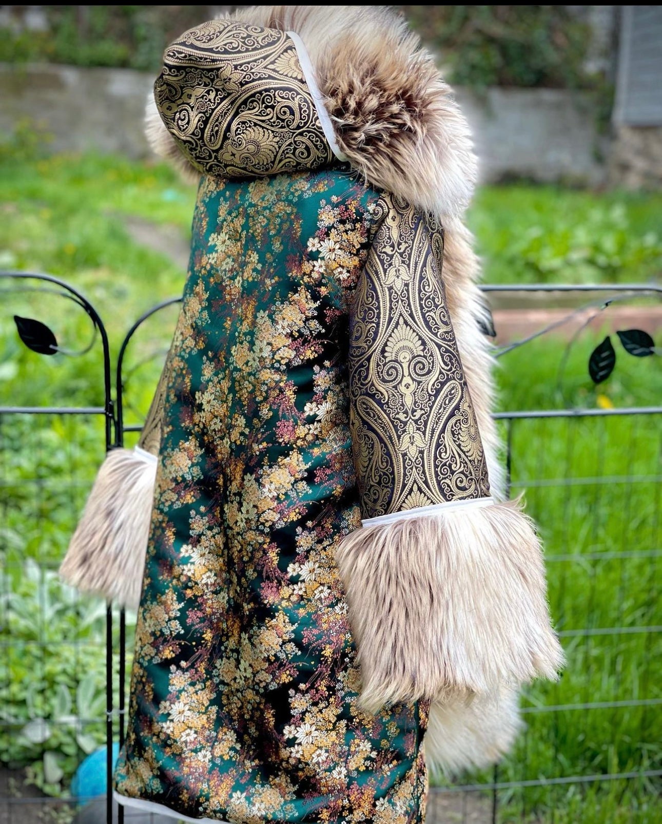 Royal Sherpa and Fur hooded Coat