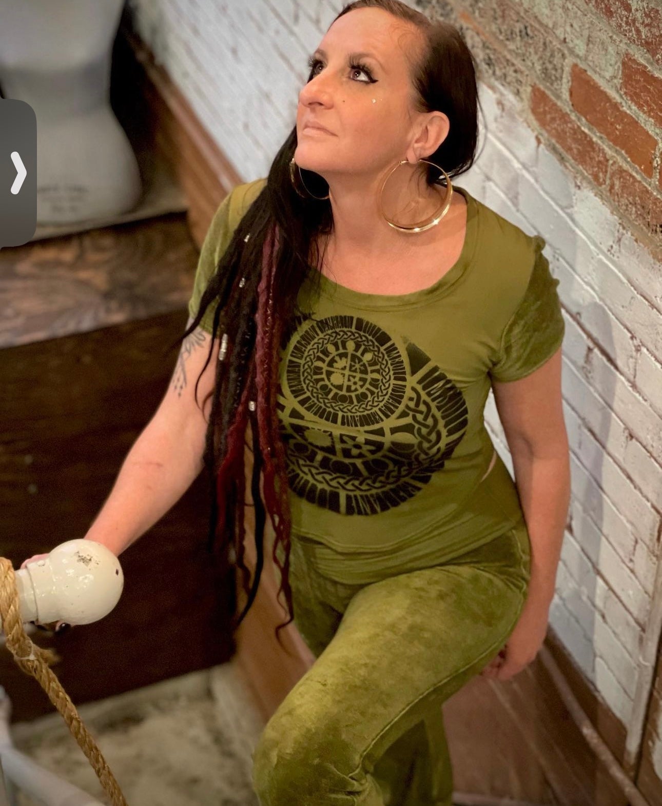 Organic velour cinch pants