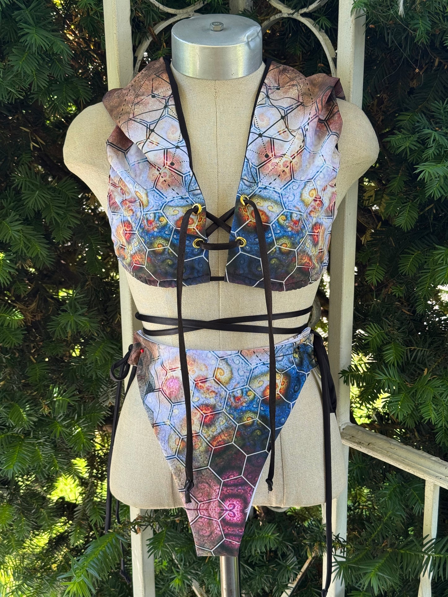 Hooded Isis Bikini top