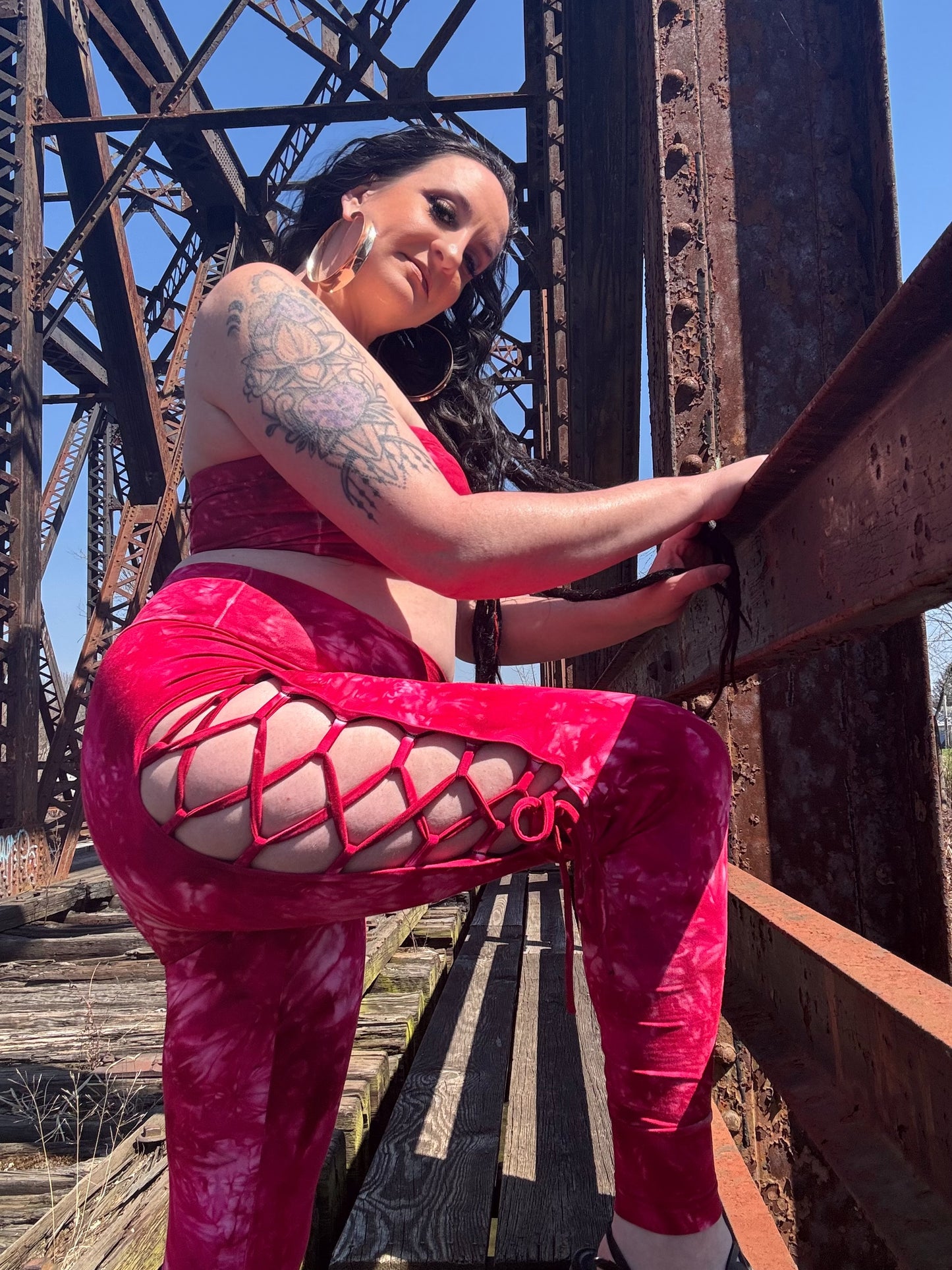 Lace up Organic Leggings Set