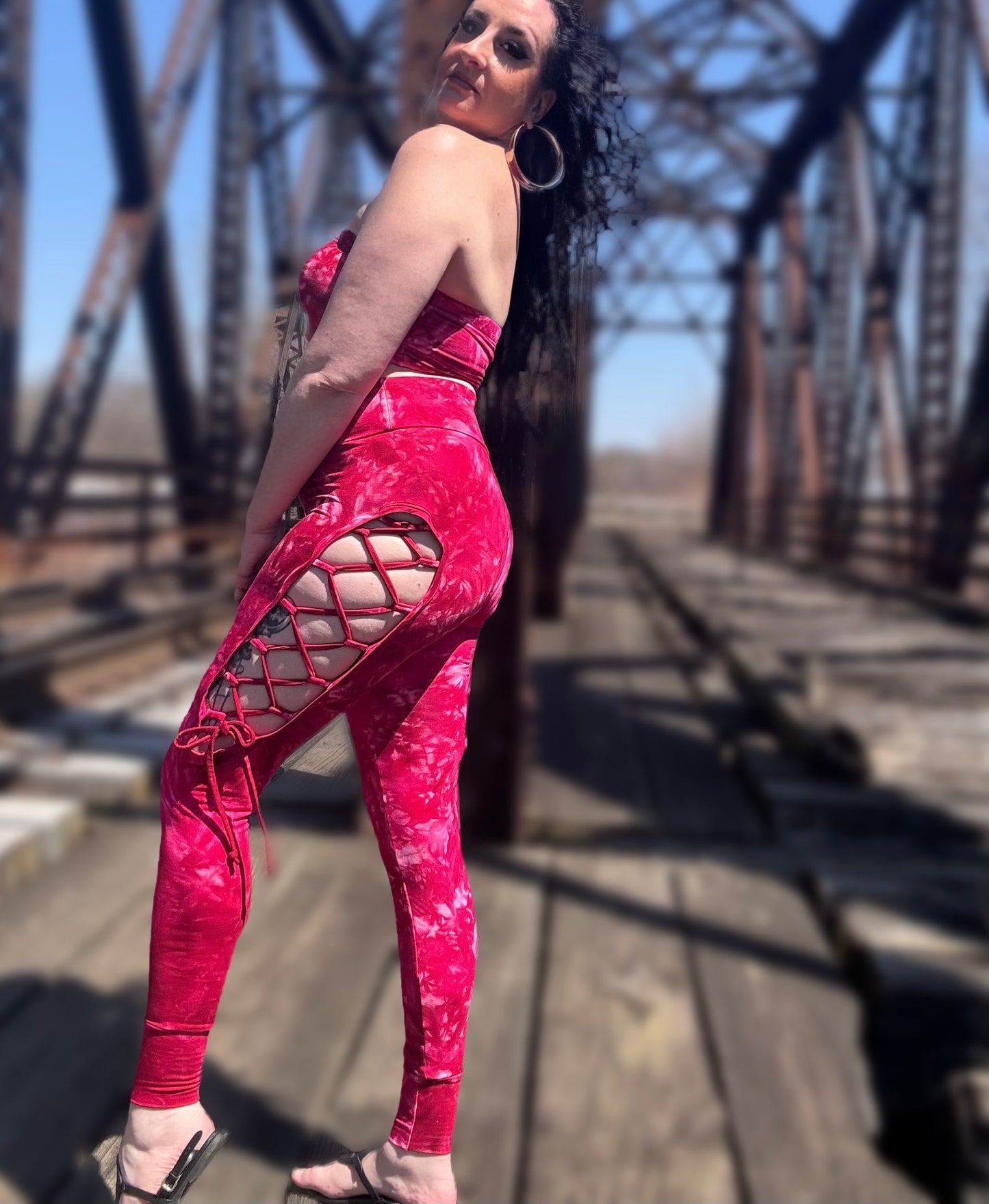 Lace up Organic Leggings Set