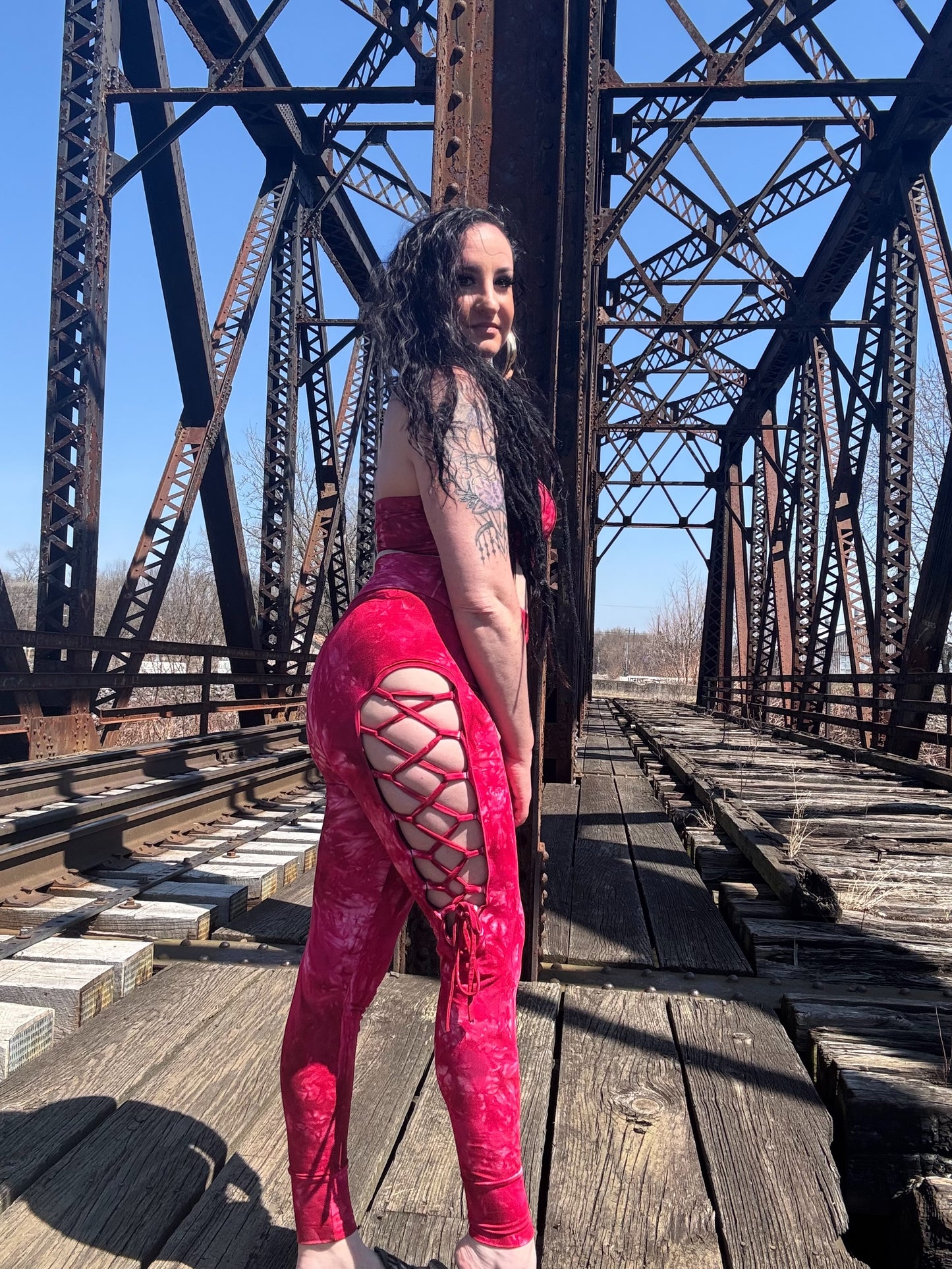 Lace up Organic Leggings Set
