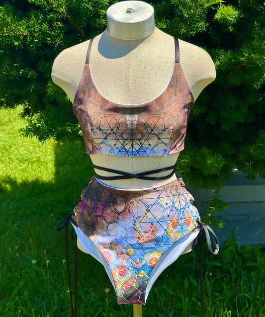 S/M Jade Top in Honeycomb