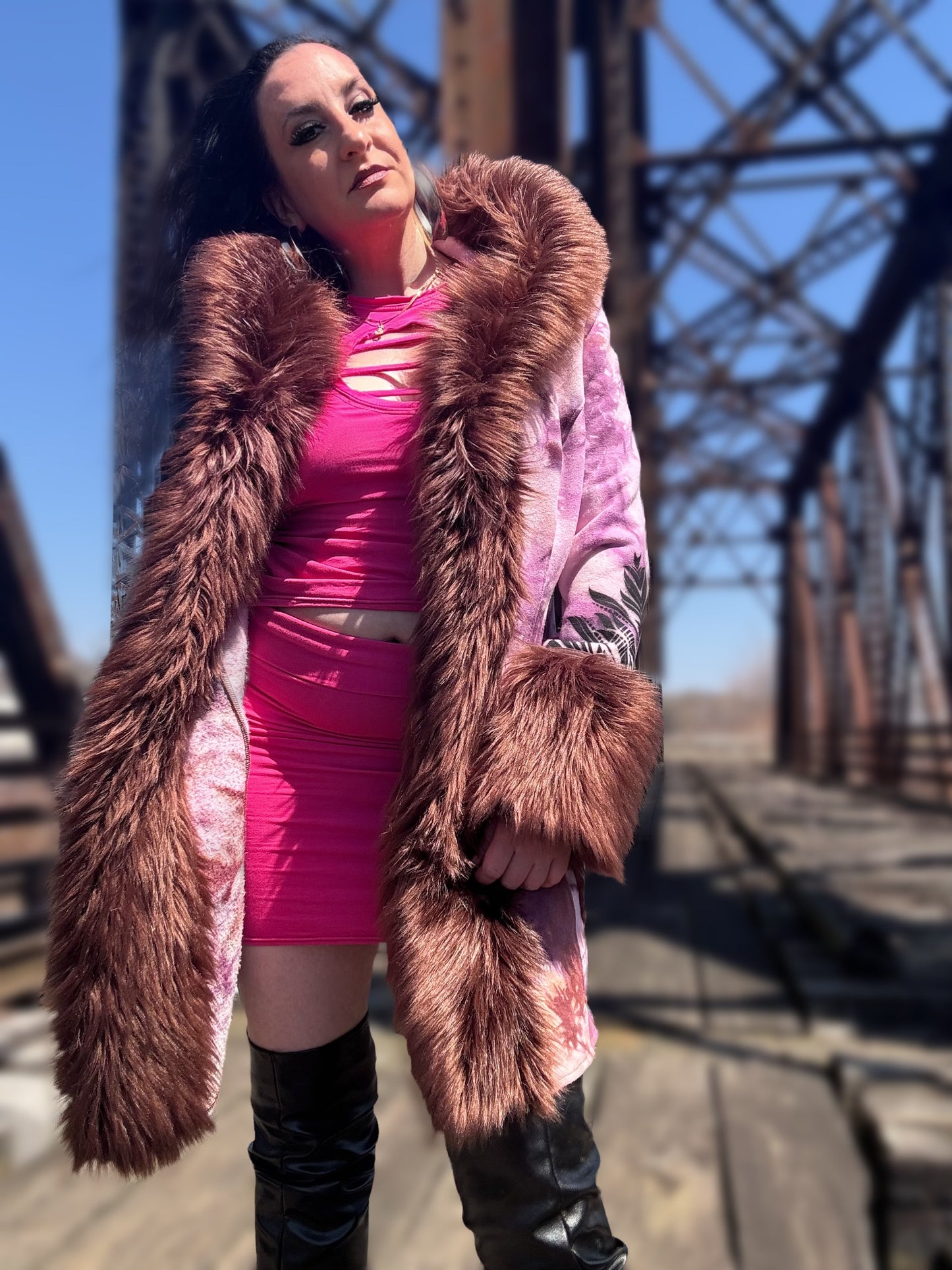 M/L Royal Princess Organic Faux Fur Coat