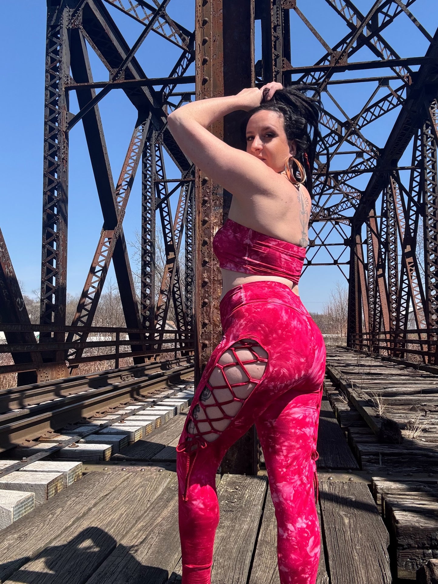 Lace up Organic Leggings Set