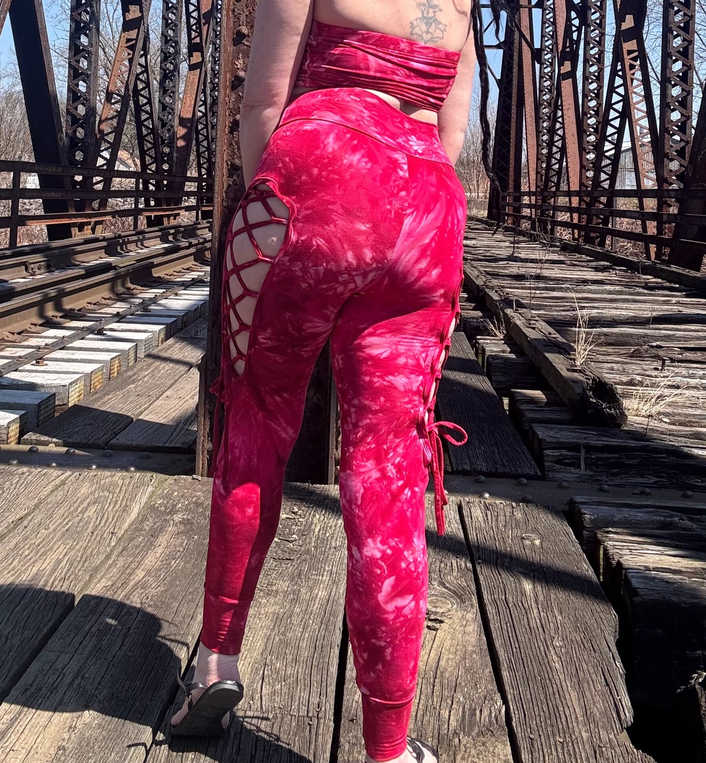 Lace up Organic Leggings Set