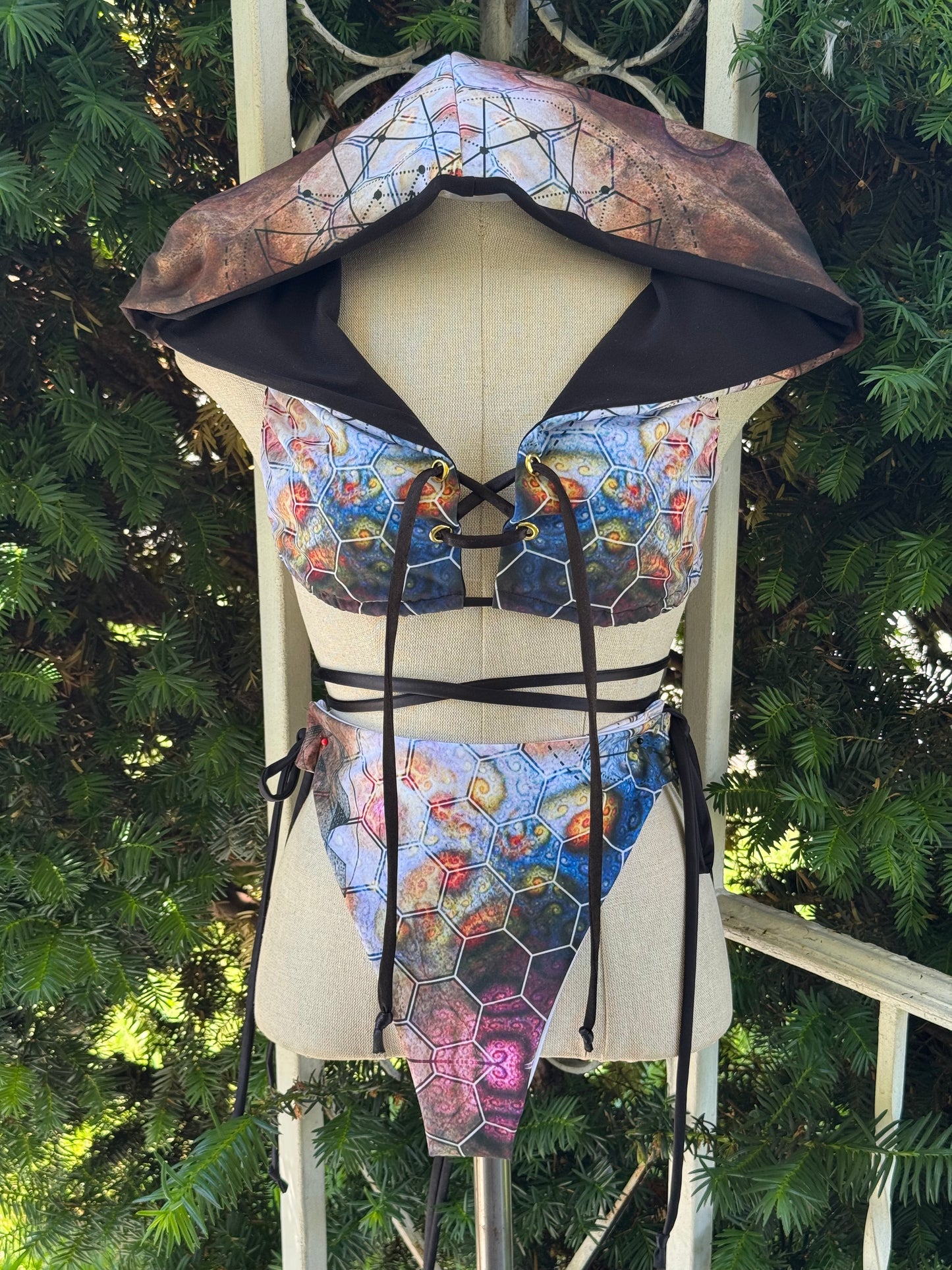 Hooded Isis Bikini top