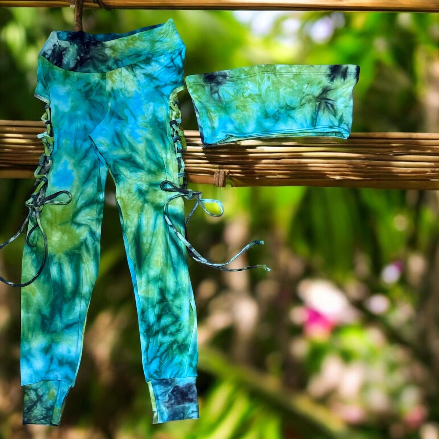 Lace up Organic Leggings Set