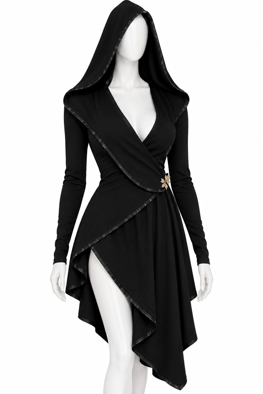 Hooded Asymmetrical Cardigan